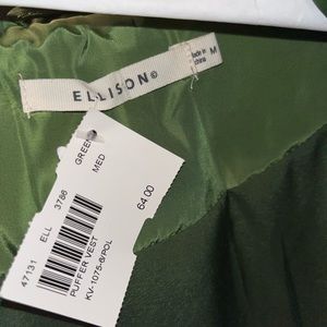 NWT Ellison puffer vest short sleeve jacket sz M